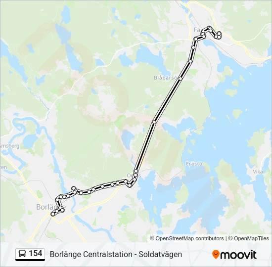154 Bus Line Map