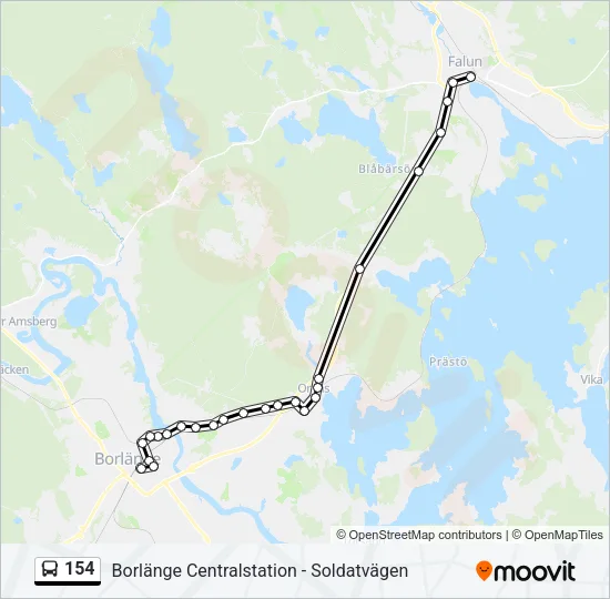 154 Bus Line Map
