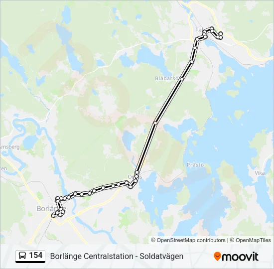 154 Bus Line Map