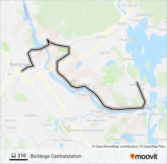 210 Bus Line Map