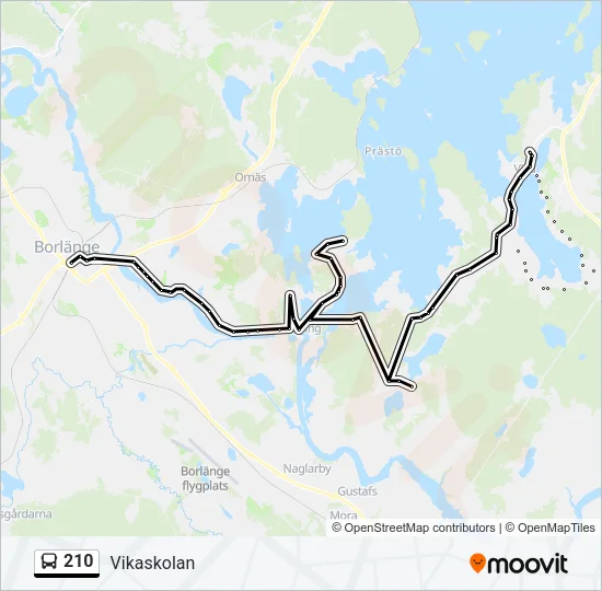 210 Bus Line Map