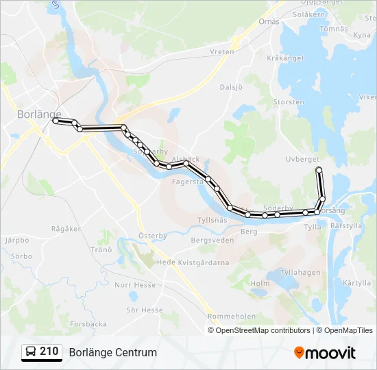 210 Bus Line Map