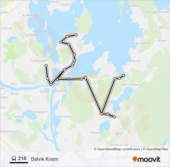210 Bus Line Map