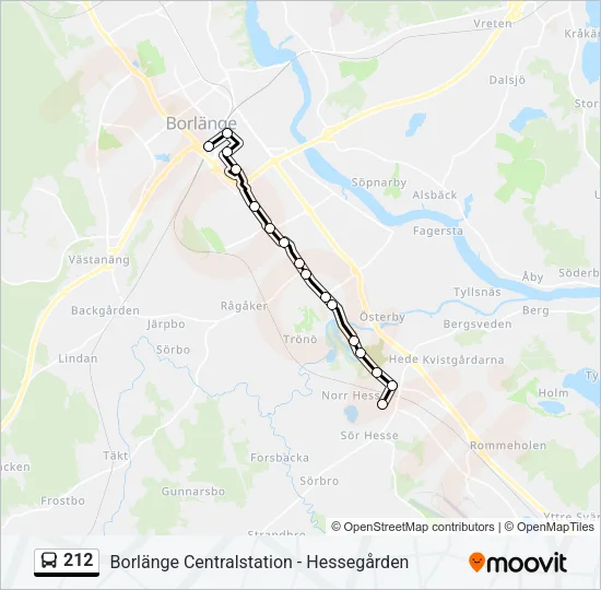 212 Bus Line Map
