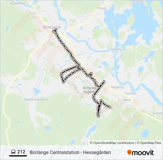 212 Bus Line Map