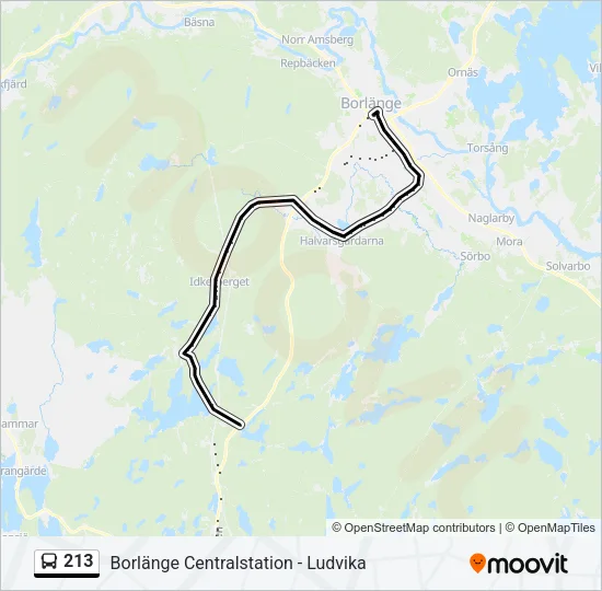 213 Bus Line Map