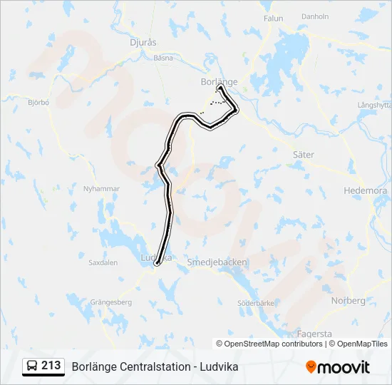 213 Bus Line Map