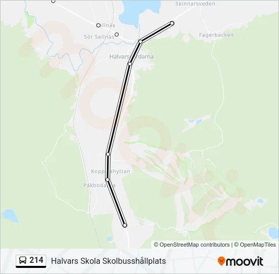 214 Bus Line Map