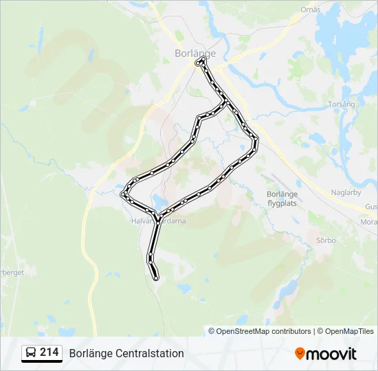214 Bus Line Map