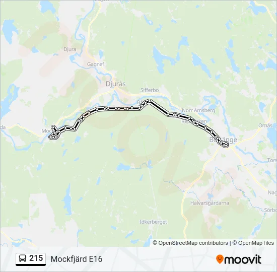 215 Bus Line Map