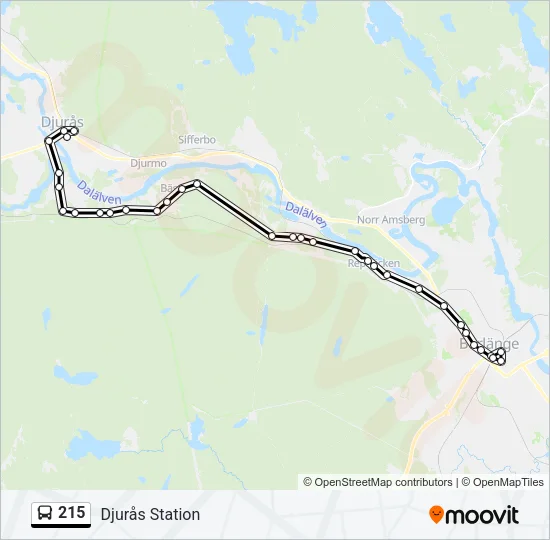 215 Bus Line Map