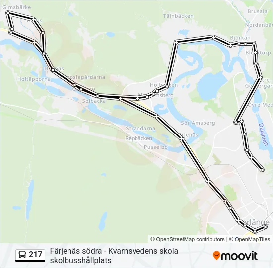 217 Bus Line Map