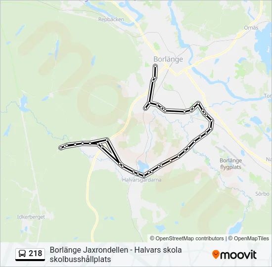 218 Bus Line Map
