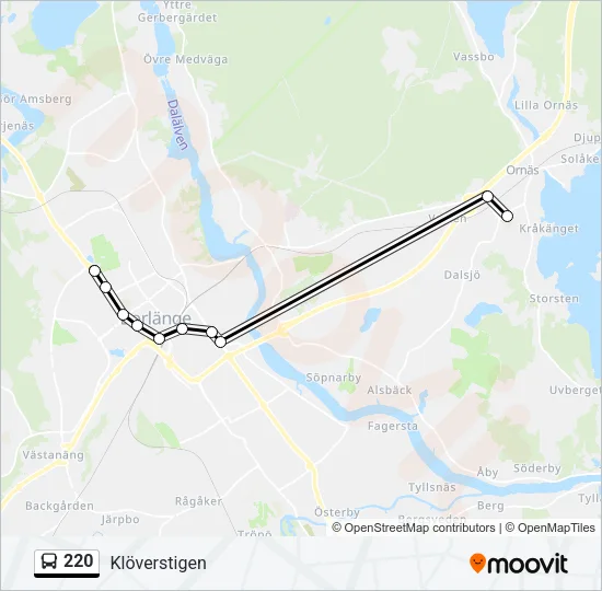 220 Bus Line Map