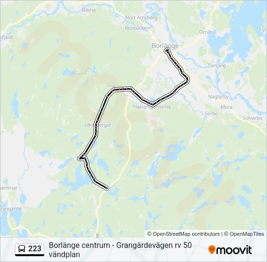 223 Bus Line Map