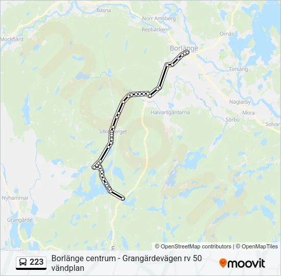 223 Bus Line Map