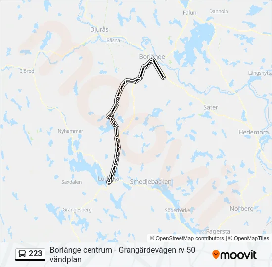 223 Bus Line Map