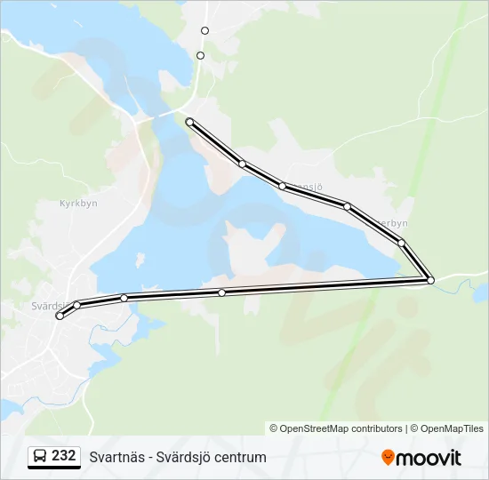 232 Bus Line Map