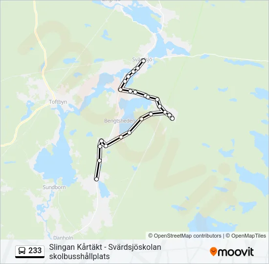 233 Bus Line Map
