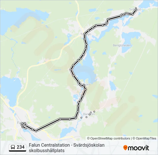 234 Bus Line Map