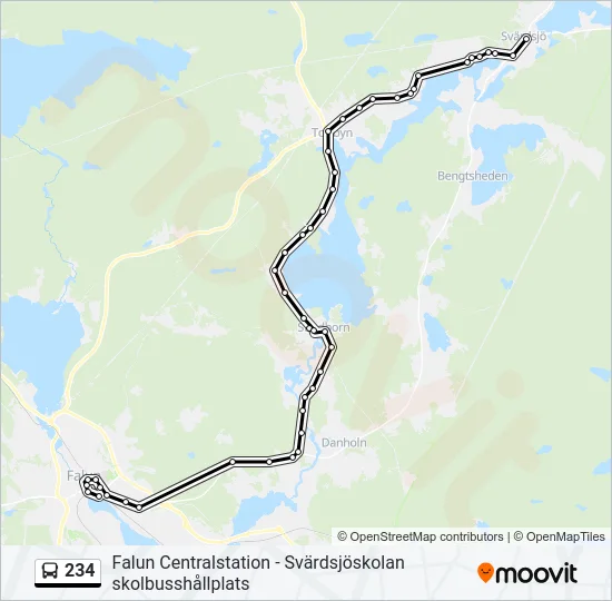 234 Bus Line Map