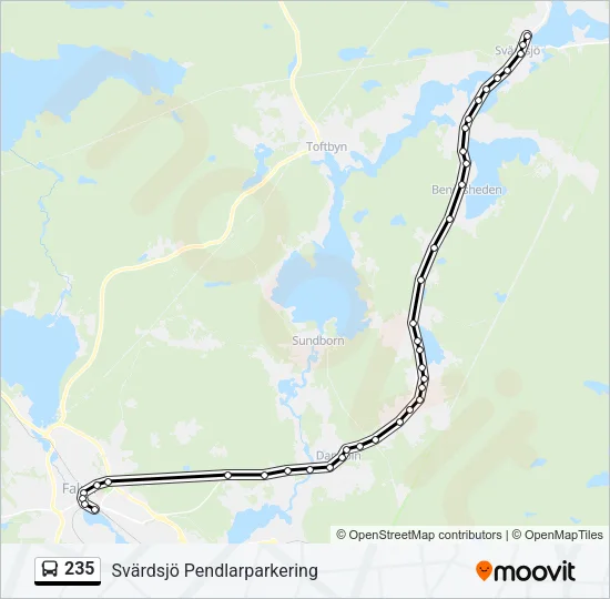 235 Bus Line Map