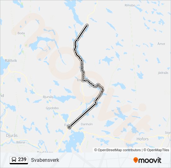 239 bus Line Map