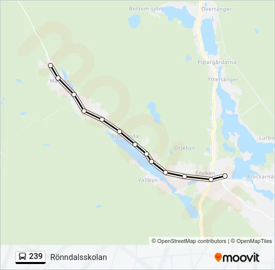 239 Bus Line Map