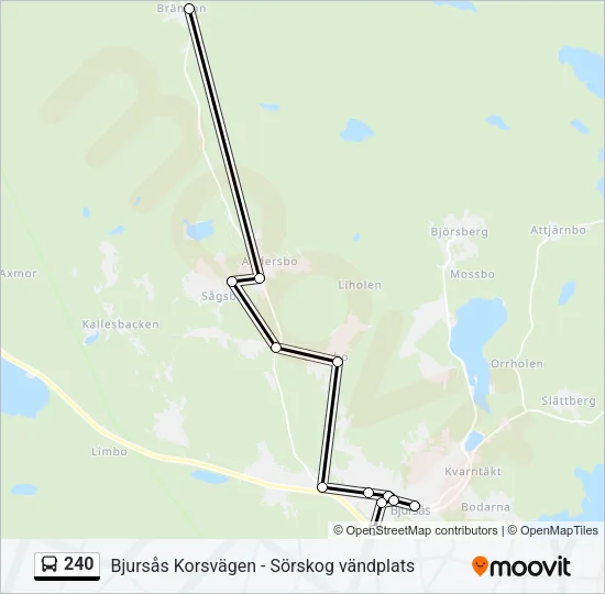 240 Bus Line Map