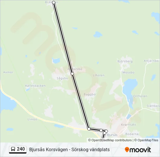 240 Bus Line Map