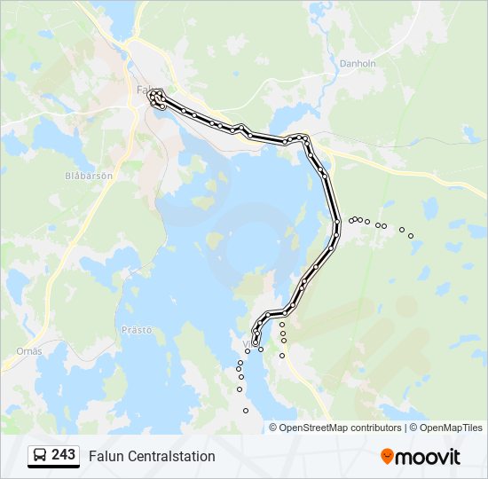 243 bus Line Map