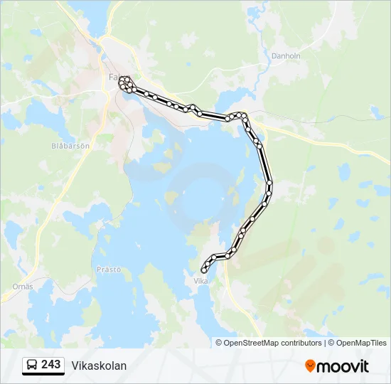 243 Bus Line Map