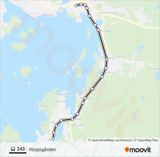 243 Bus Line Map