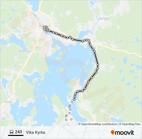 243 Bus Line Map