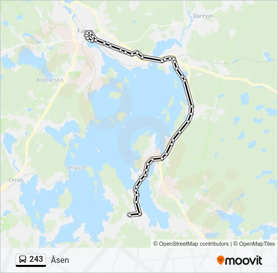 243 Bus Line Map