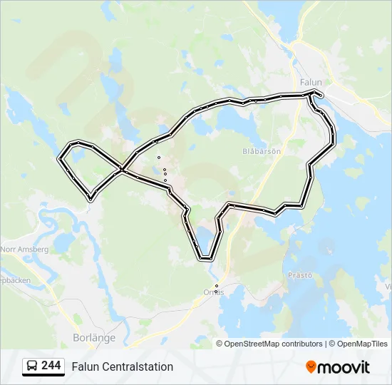 244 Bus Line Map