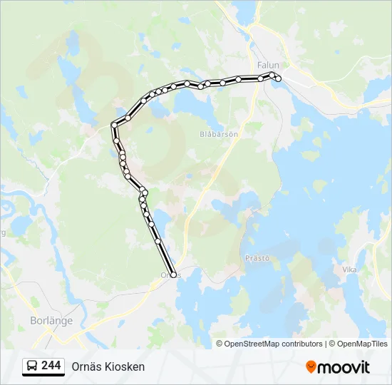 244 Bus Line Map