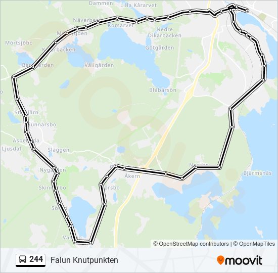 244 bus Line Map