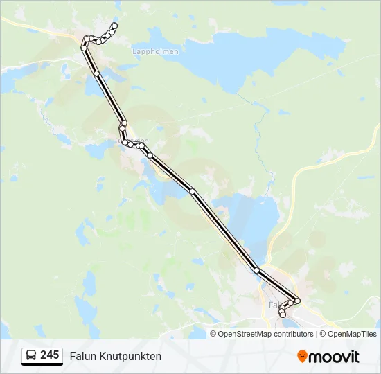 245 Bus Line Map