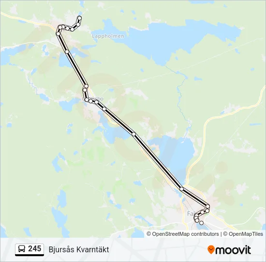 245 Bus Line Map