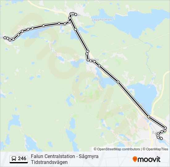 246 bus Line Map