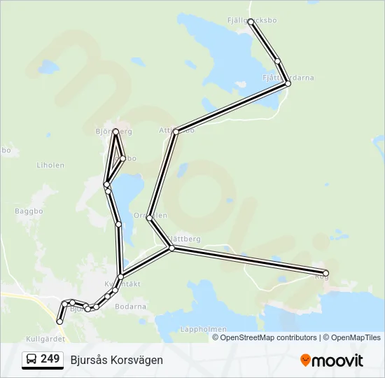 249 Bus Line Map