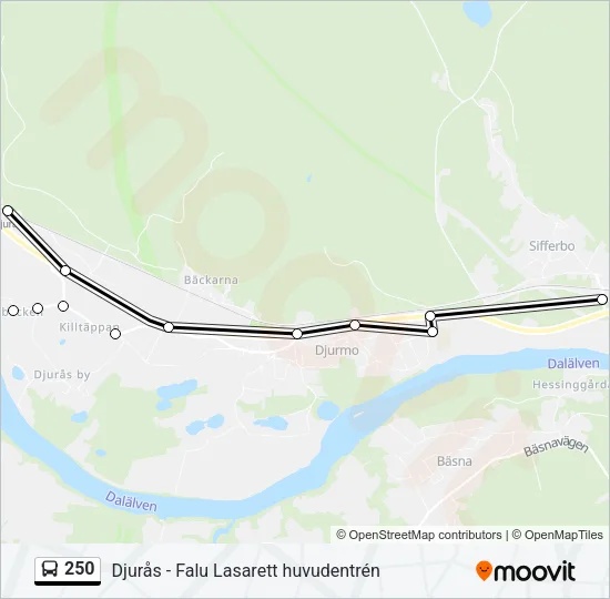 250 Bus Line Map
