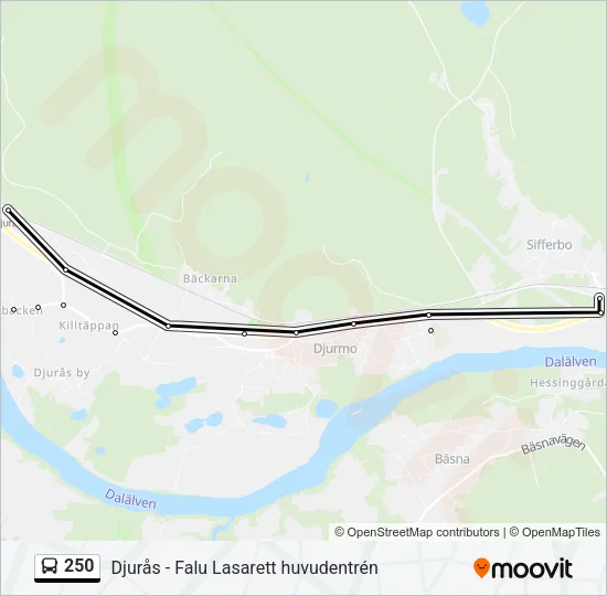 250 Bus Line Map