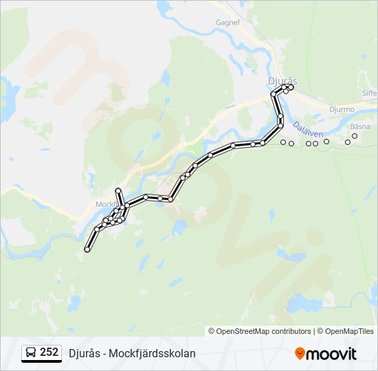 252 bus Line Map