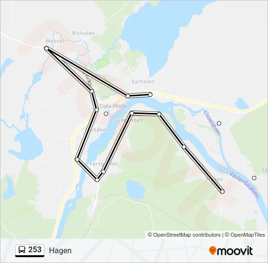 253 Bus Line Map