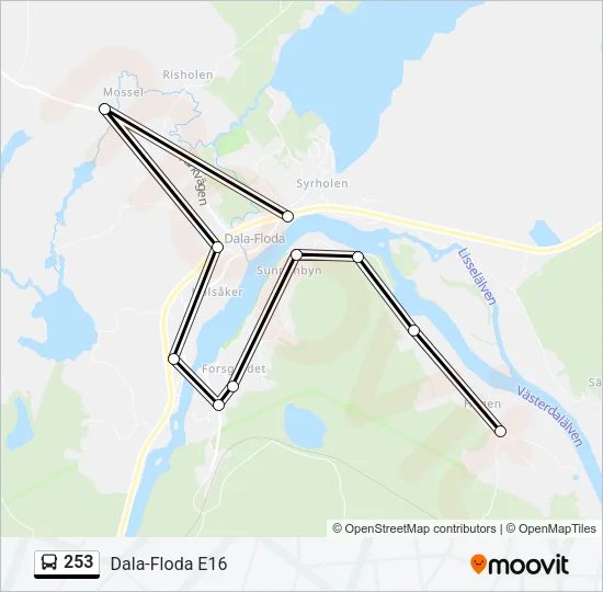 253 Bus Line Map