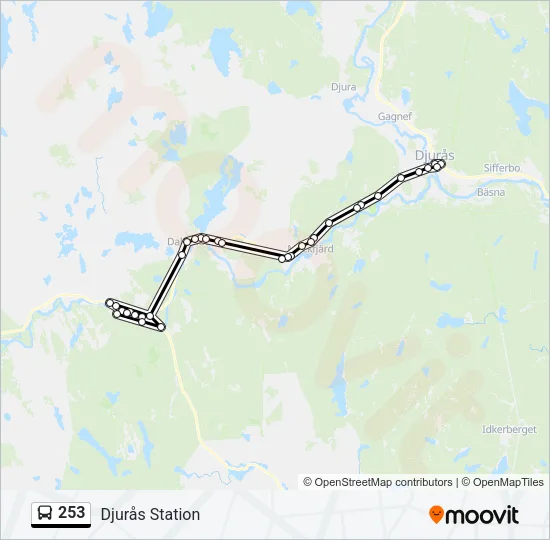 253 Bus Line Map