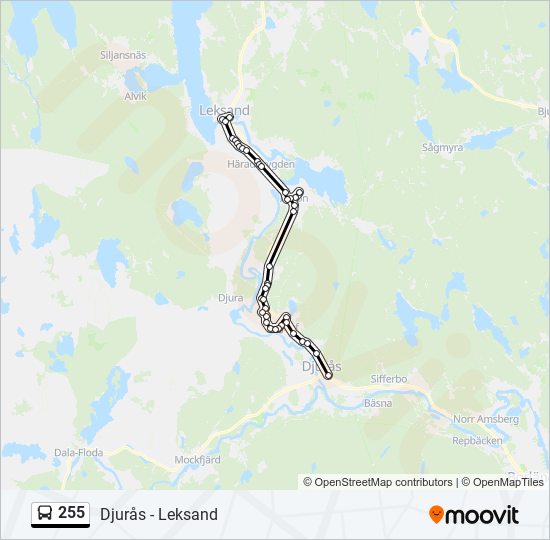 255 bus Line Map