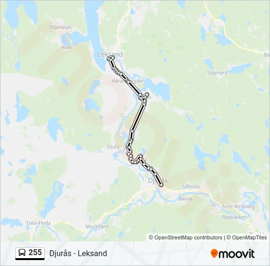 255 Bus Line Map